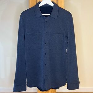 Lululemon Commission Long Sleeve Collared Shirt Medium Blue
